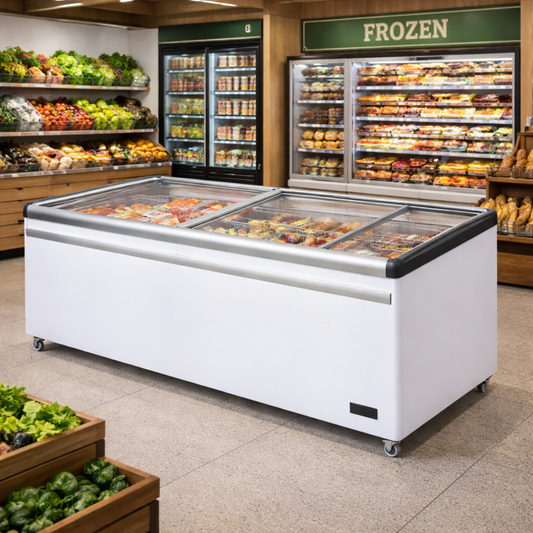 CRF-120FD-GT Chest Freezer & Chiller Duo Glass Top