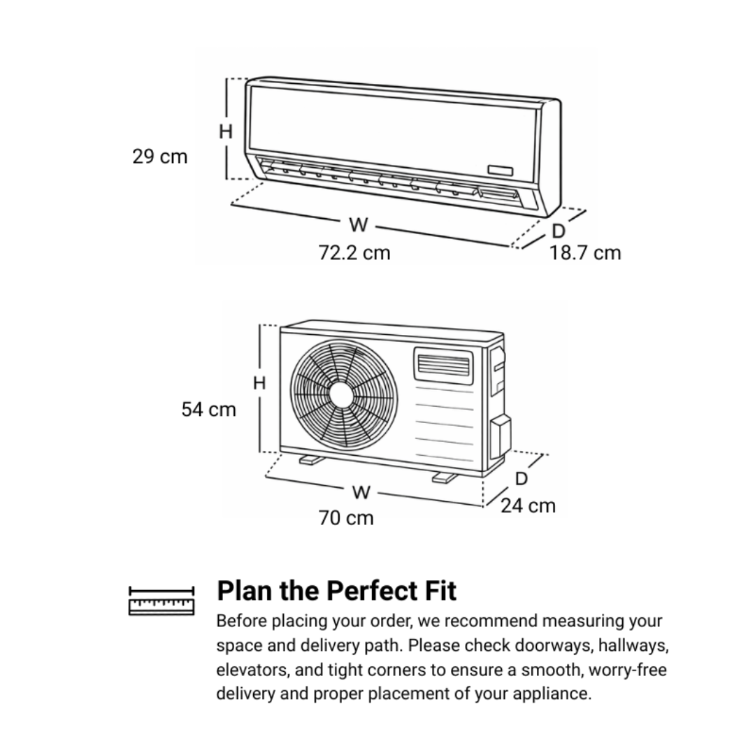 CACS-09V Split Type Air Conditioner 1.0 HP