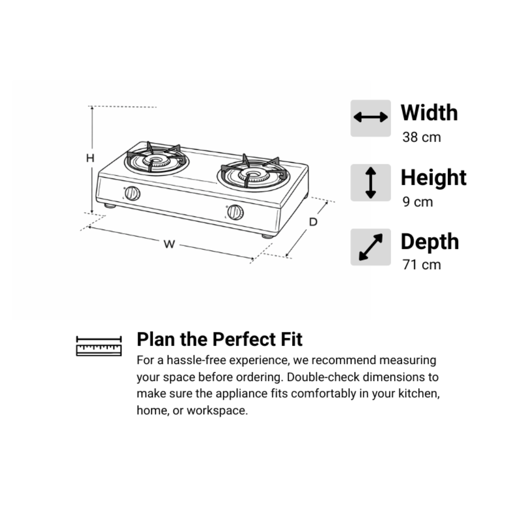 CGS-714S Double Burner Gas Stove