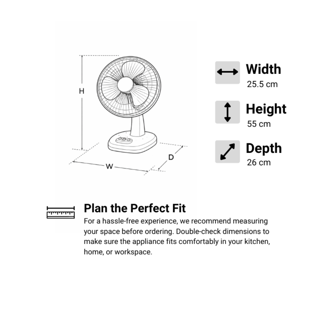 CDF-512C 12″ Desk Fan
