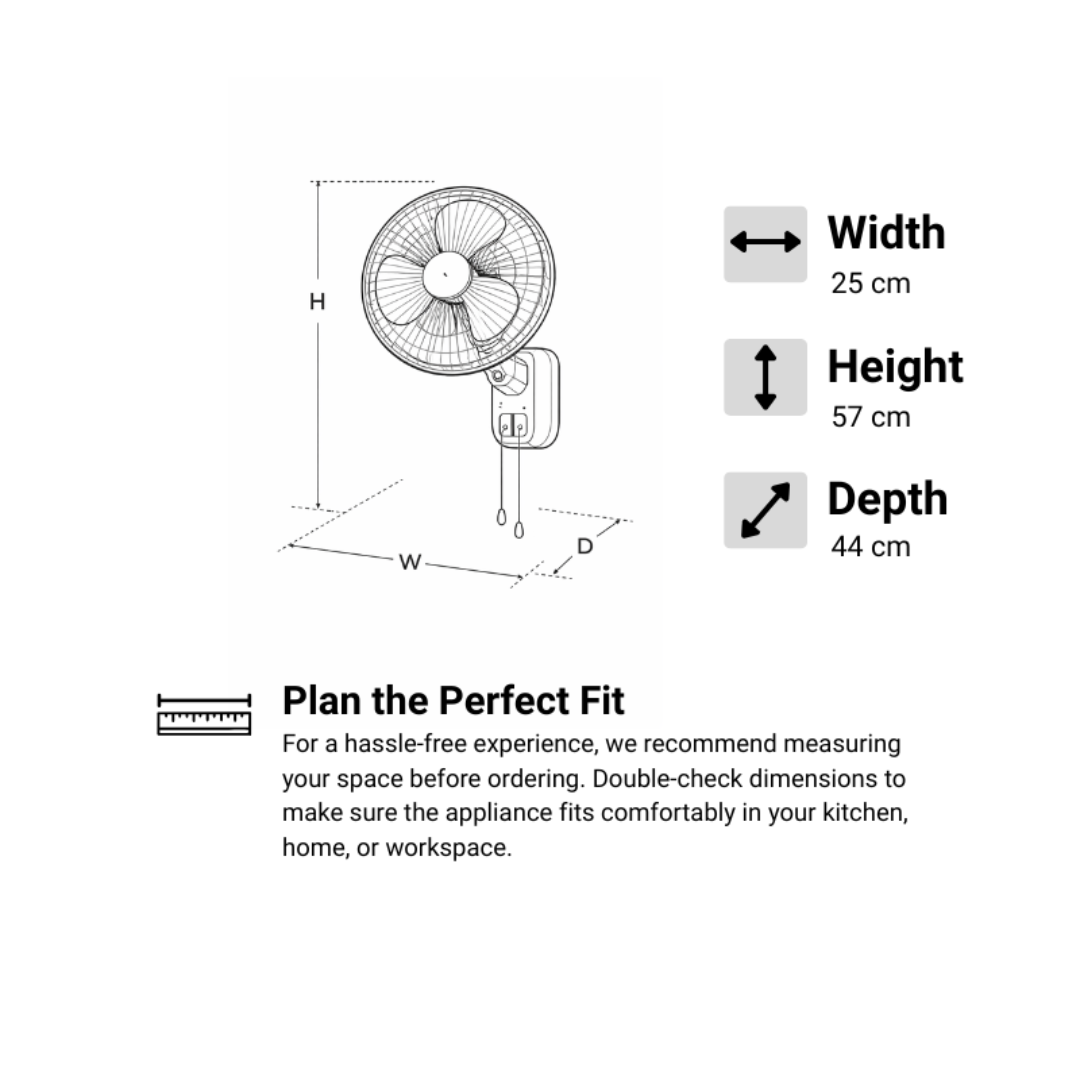 WRF‑1603C 16″ Wall Fan